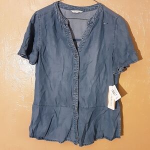 RE CREATION WOMENS JEAN BLOUSE SIZE SMALL